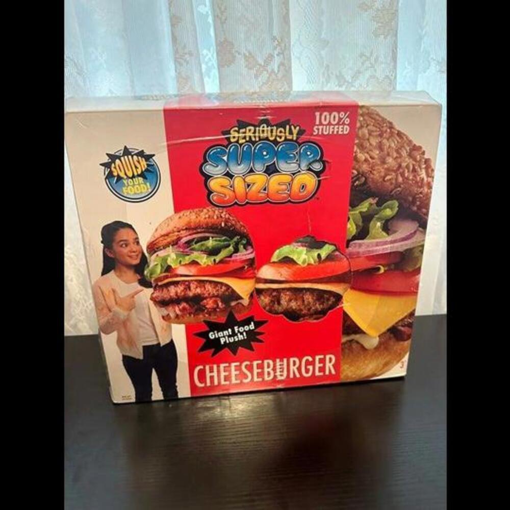 Giant Cheeseburger Food Plush - Seriously Super Sized Comfort!
